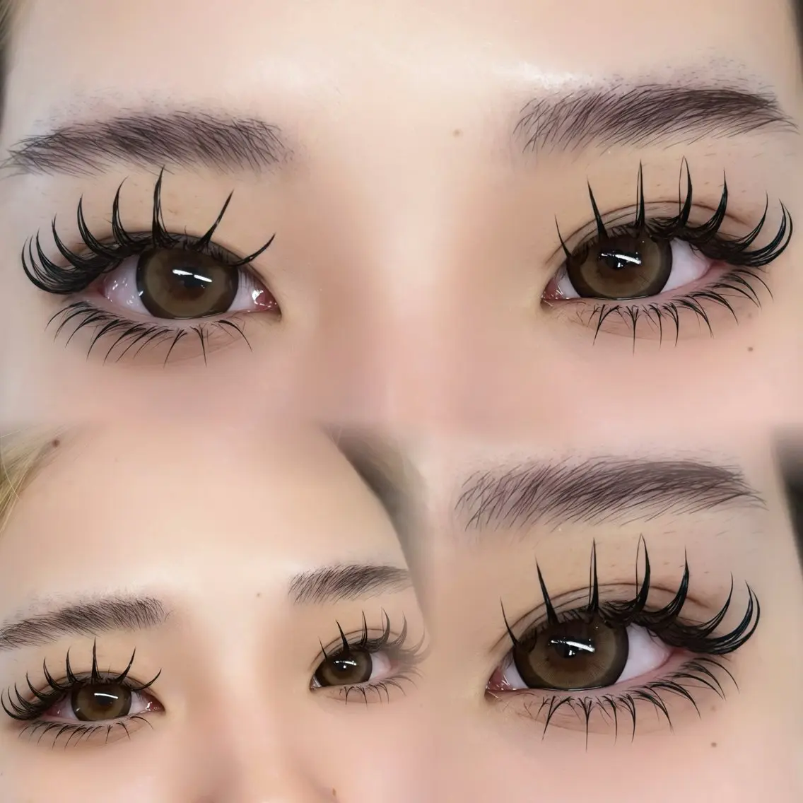 ダブルフラットラッシュ120束🎀 束感仕上げ付き♡ LEDの写真