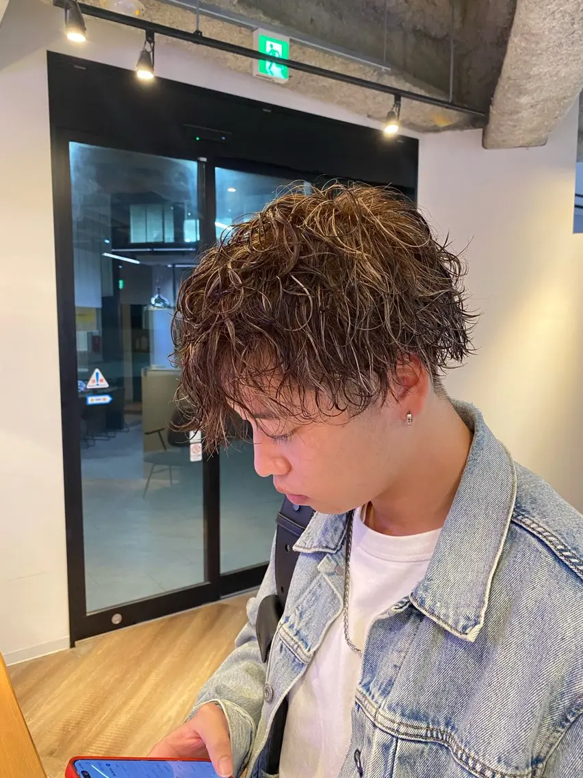 カラー メンズ ヘアカラー トリートメント 艶カラー/ハイライト /レイヤー中島啓太のヘアスタイル