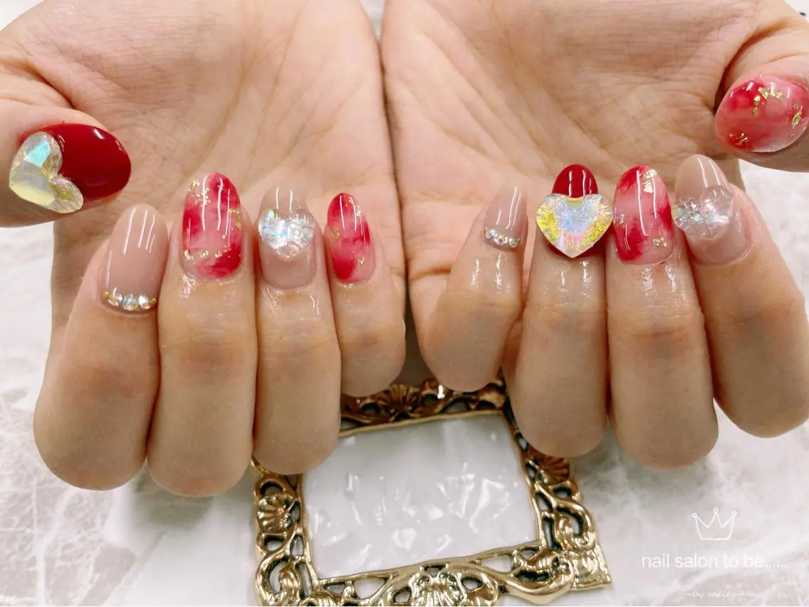 ネイル ハート ハンドネイル ハンドケア Nail Salon To Beのネイルデザイン