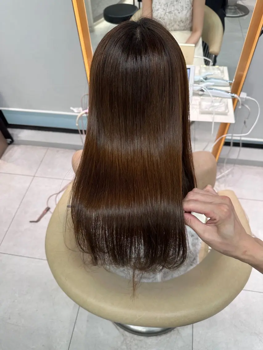 ロング カラー カット 縮毛矯正 トリートメント 《髪質改善✖️オリー ブ🧸》小嶋拓也のヘアスタイル