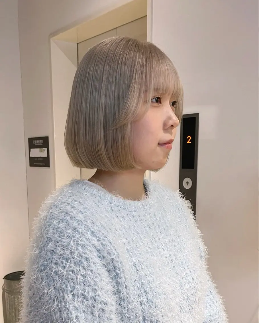 ショート カラー かわい りほのヘアスタイル