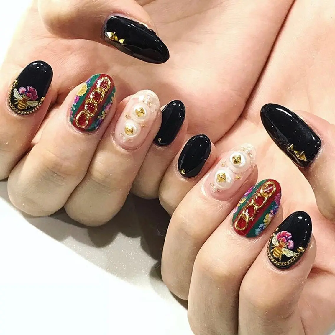 ネイル 渋谷／チップ長さ出し 👑アプレgel-xのネイルデザイン
