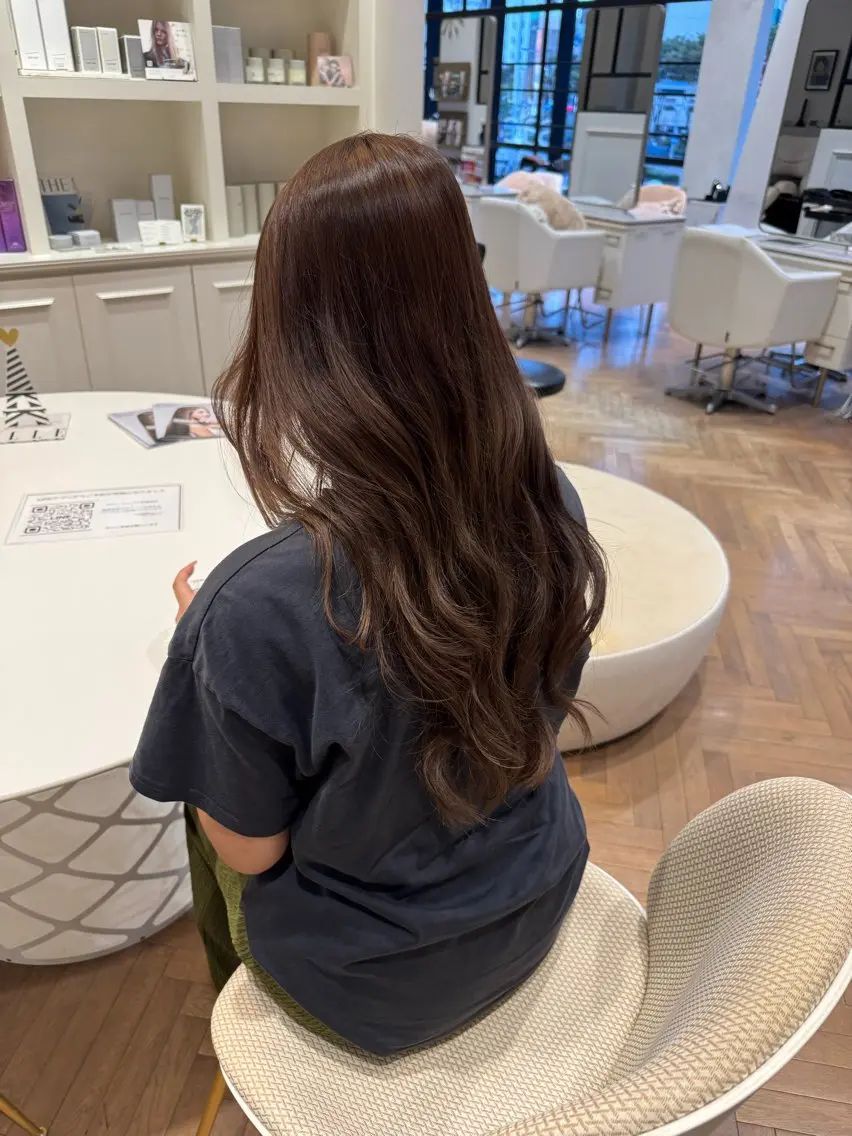 ロング カット ヘアカラー トリートメント 韓国レイヤー🇰🇷 ✨🎀カナヤのヘアスタイル