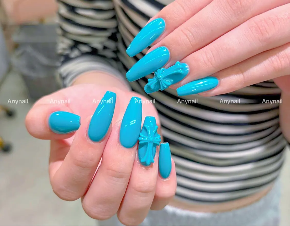 ネイル チークネイル 長さ出し ジェルネイル ラメ(グリッター) ラメグラデーション ハンドネイル Any nail新大久保店のネイルデザイン