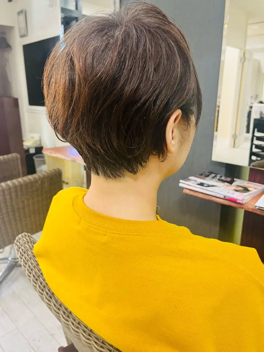 ショート くせ毛 カット ママ美容師 ＊ヒマワリのヘアスタイル