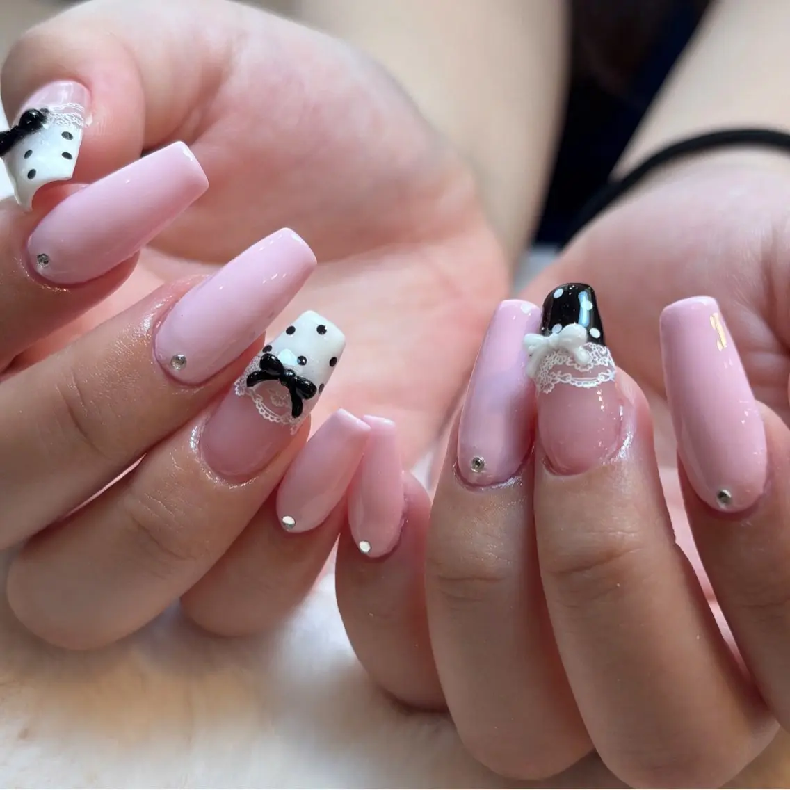 ネイル ピンク ハンドネイル ハンドケア AME NAIL STUDIO小山店のネイルデザイン