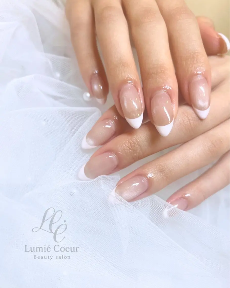 ネイル フレンチネイル マグネットネイル ハンドネイル LumiéCoeur Nanaeのネイルデザイン