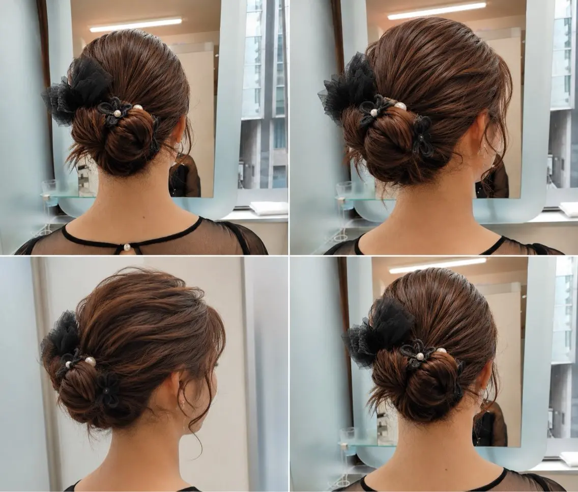 セミロング ヘアアレンジ au美容室 栄矢場町のヘアスタイル