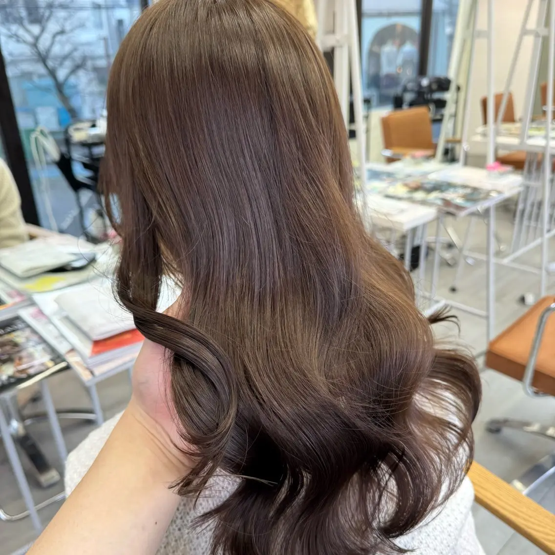 セミロング カラー ヘアアレンジ ヘアカラー ブリーチなしカラー /新百合ヶ丘/安形翔のヘアスタイル