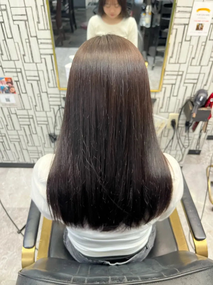 ロング カット 縮毛矯正 池田 亮雅のヘアスタイル