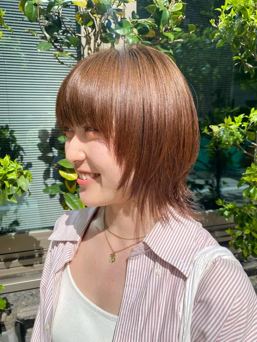 ミディアム レイヤーカット ウルフカット ウルフレイヤー 伊藤 優花のヘアスタイル