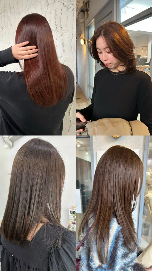 ロング 韓国風ヘア ヘアカラー 本澤 朋香のヘアスタイル
