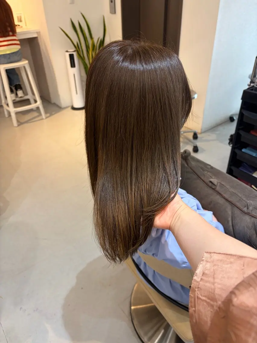 ミディアム ヘアカラー トリートメント ✨色持ちの良い艶 カラー✨蟹江真世のヘアスタイル