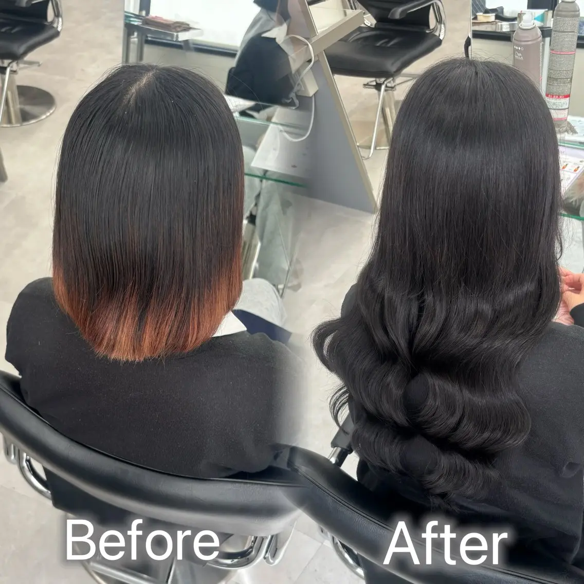 ロング カラー ヘアアレンジ メンズ カット ヘアカラー エクステ ヘアセット 羽エク指名No1✨️ シールエク🌙しぇるのヘアスタイル