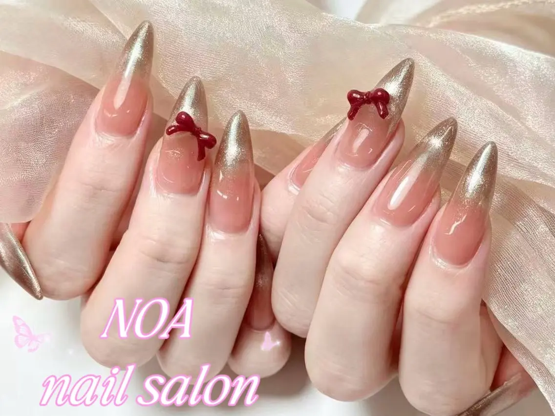 ロング 韓国風ヘア ハンドネイル Noa Nail みつきのネイルデザイン