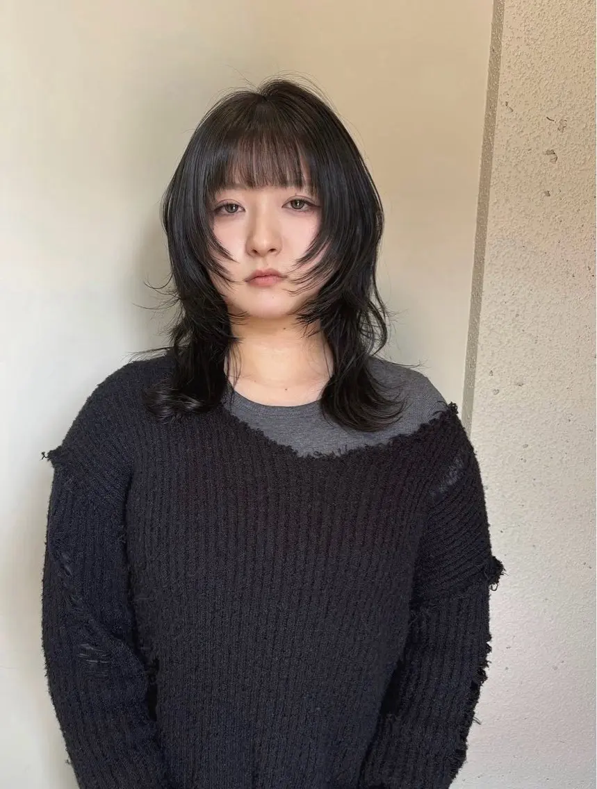 ミディアム 田川 聖菜のヘアスタイル