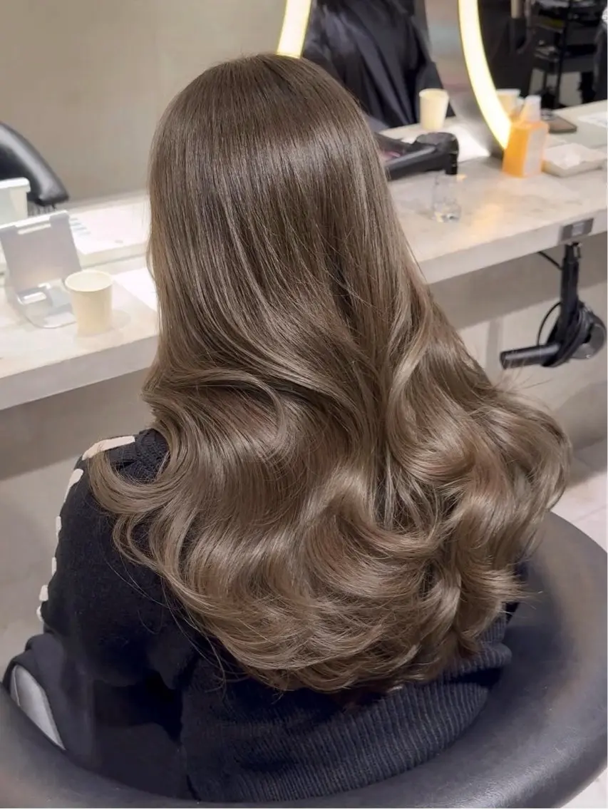 ロング カラー カット ヘアカラー トリートメント Lond mare レイヤーカット/韓国のヘアスタイル