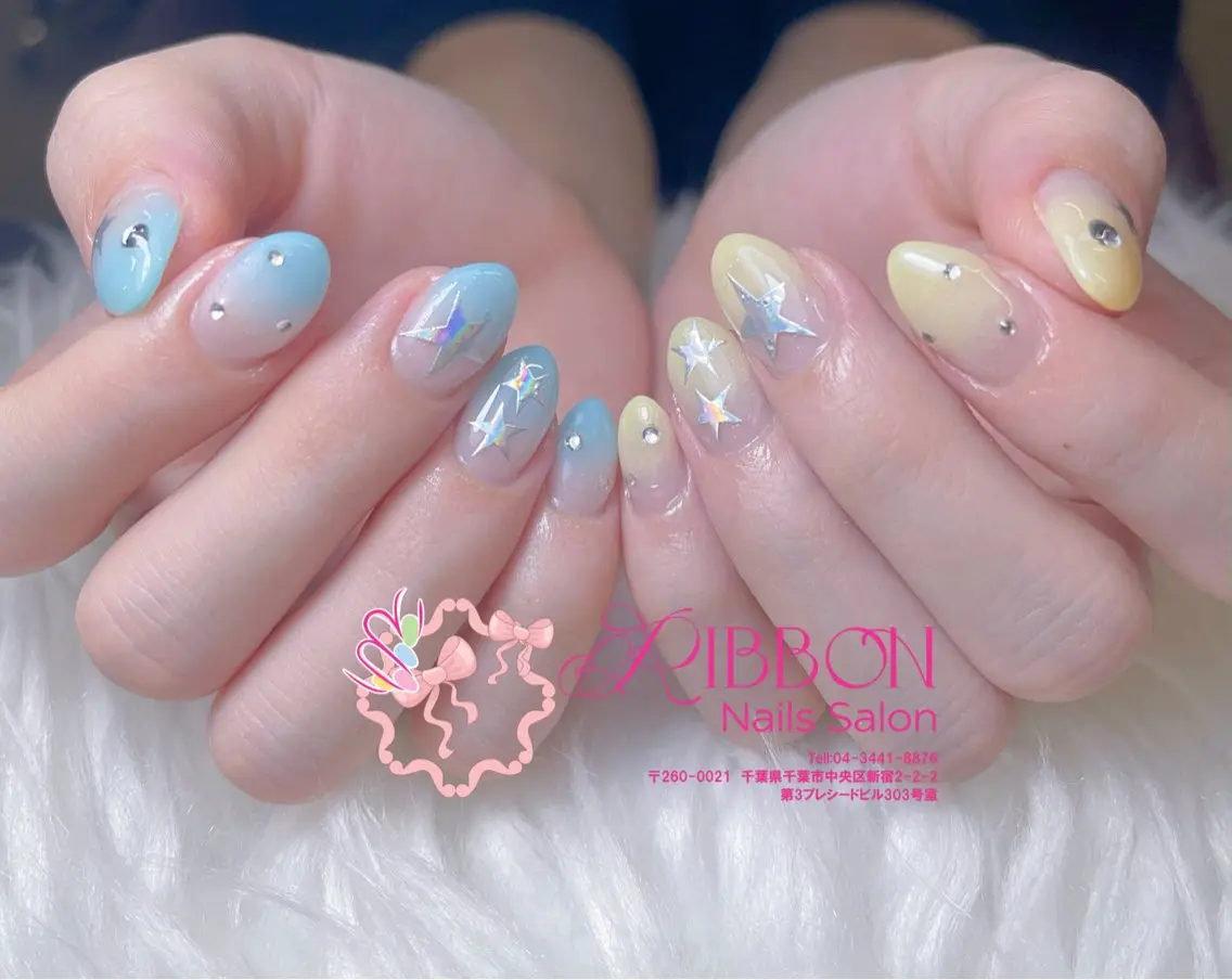 ネイル フットネイル フレンチネイル ジェルネイル マグネットネイル 持ち込み ハンドネイル Ribbonnail salonのネイルデザイン