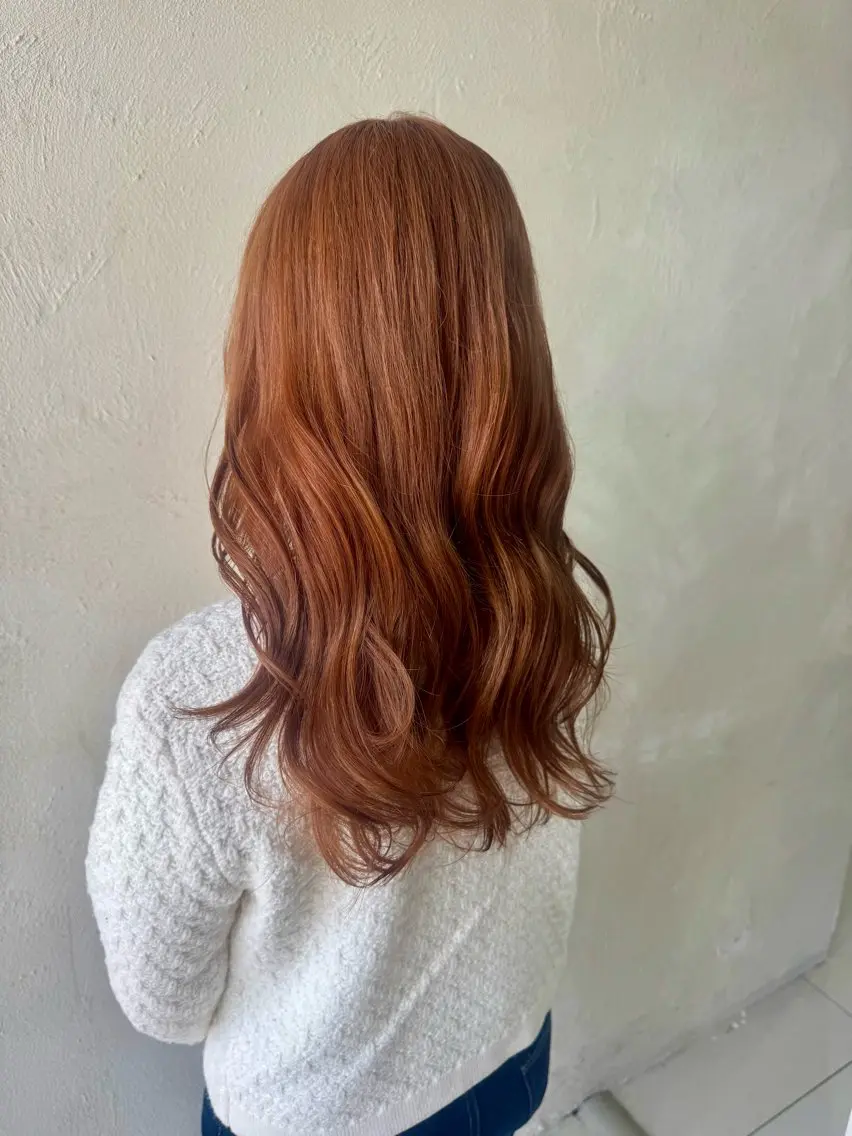 ロング オレンジブラウン カット ヘアカラー [YUCCA] Junaのヘアスタイル