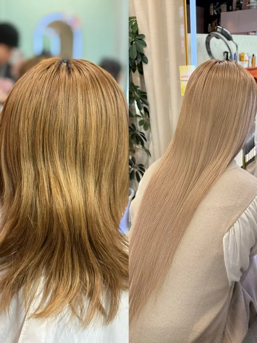 ロング カラー エクステ 🐺新宿manabu プルエクステのヘアスタイル