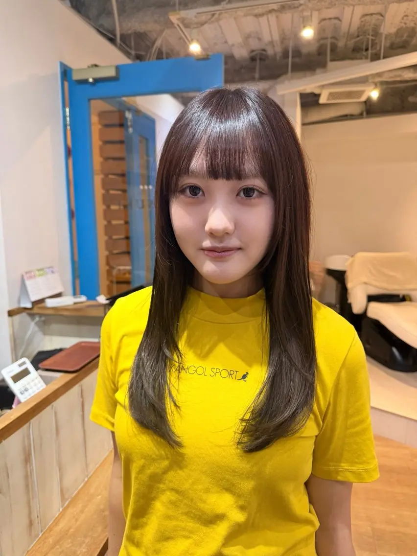 ロング カラー カット ヘアカラー トリートメント ヘッドスパ RENA｜透明感 カラー×癒しスパのヘアスタイル