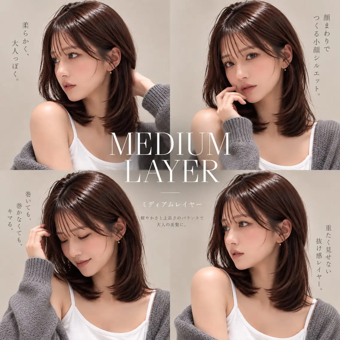 ミディアム カット ヘアカラー トリートメント たなか れいや 縮毛×透明感カラーのヘアスタイル