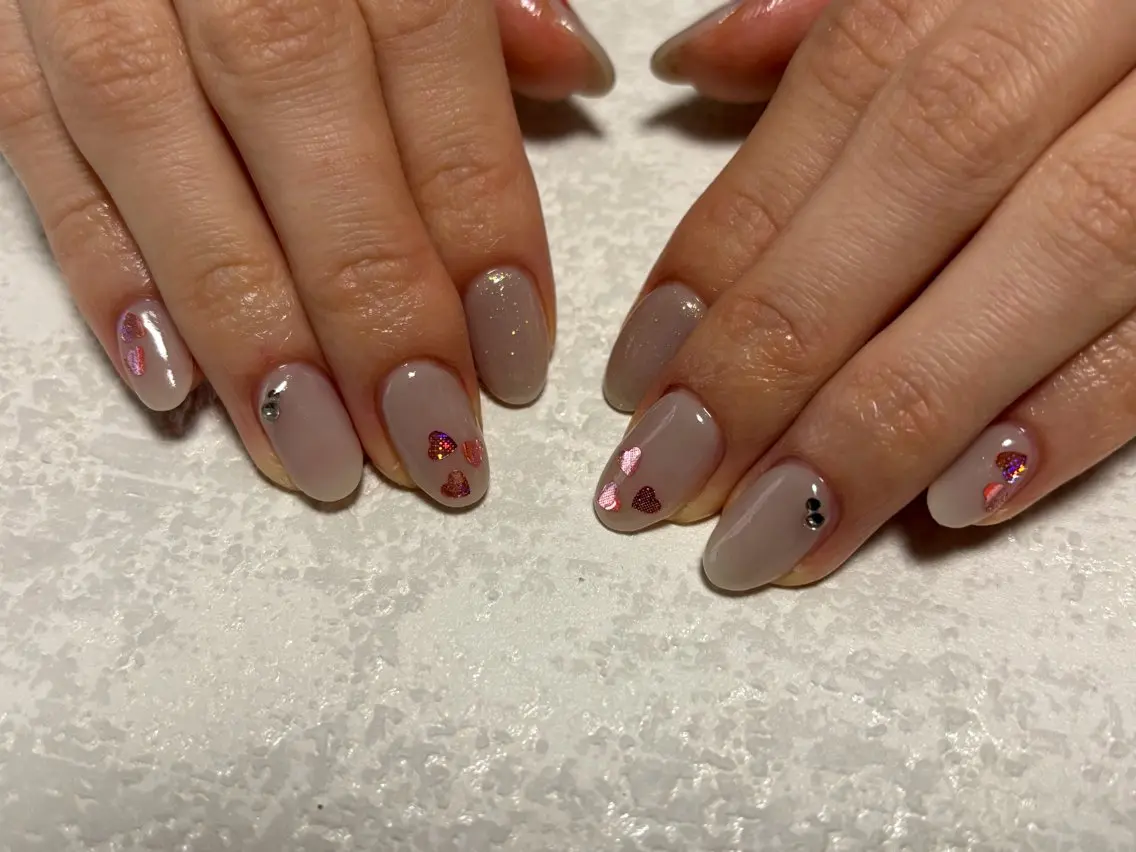 ネイル オーロラネイル フットネイル フレンチネイル ジェルネイル 韓国ネイル kiki nail &brow二子玉川のネイルデザイン