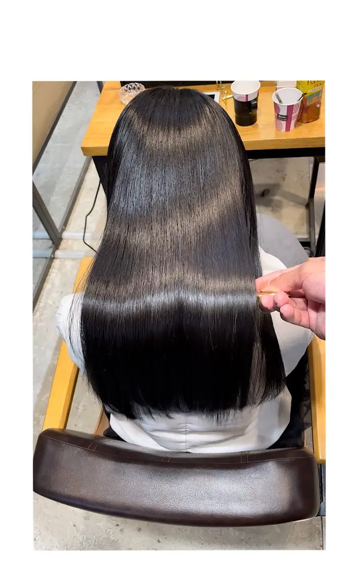 ロング カット ヘアカラー 縮毛矯正 トリートメント 神楽坂/縮毛矯正/ 髪質改善/香村優弥のヘアスタイル