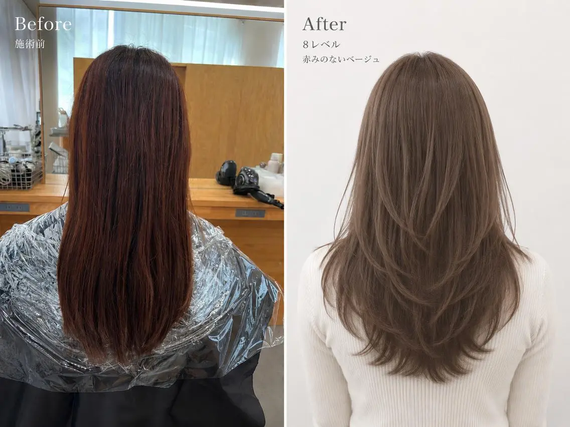 カラー ブリーチ ダブルカラー ボブ 髪質改善 白髪ぼかし✨イノセ ントヘアRyotaのヘアスタイル