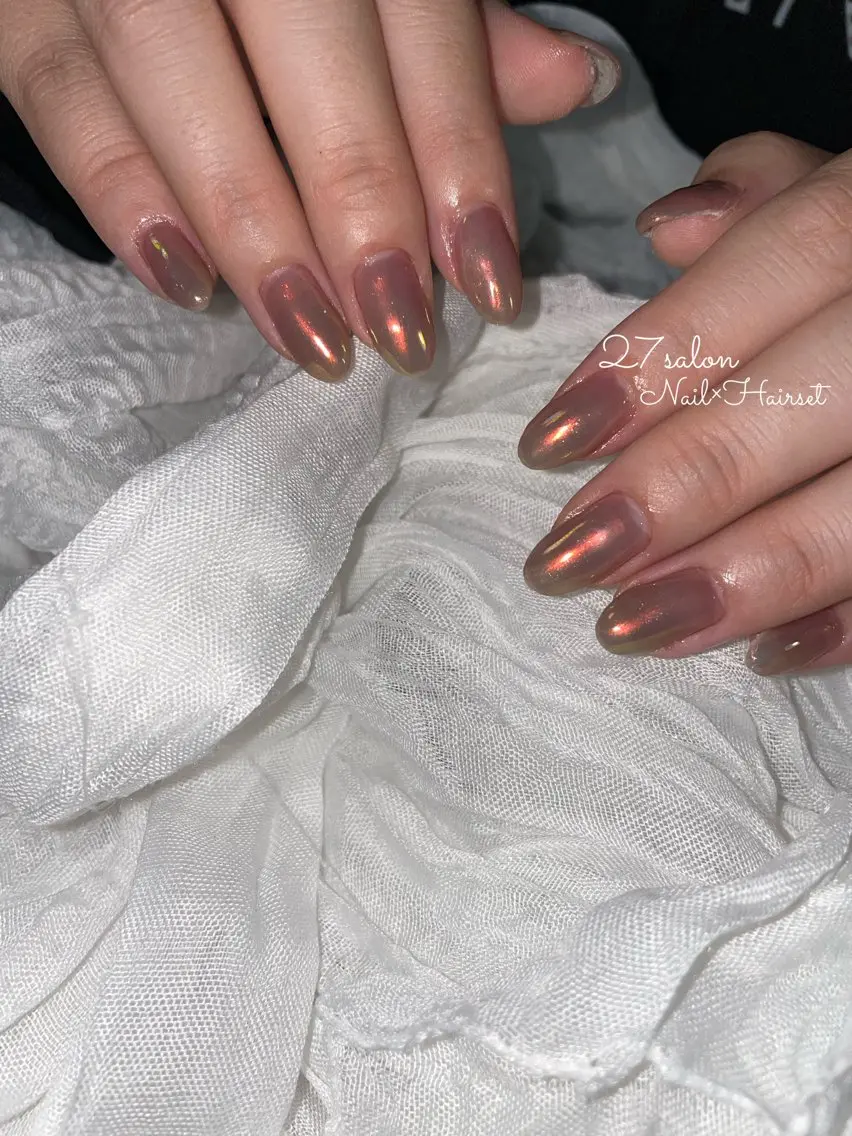 ネイル オーロラネイル オフィスネイル 27salon yuinaのネイルデザイン