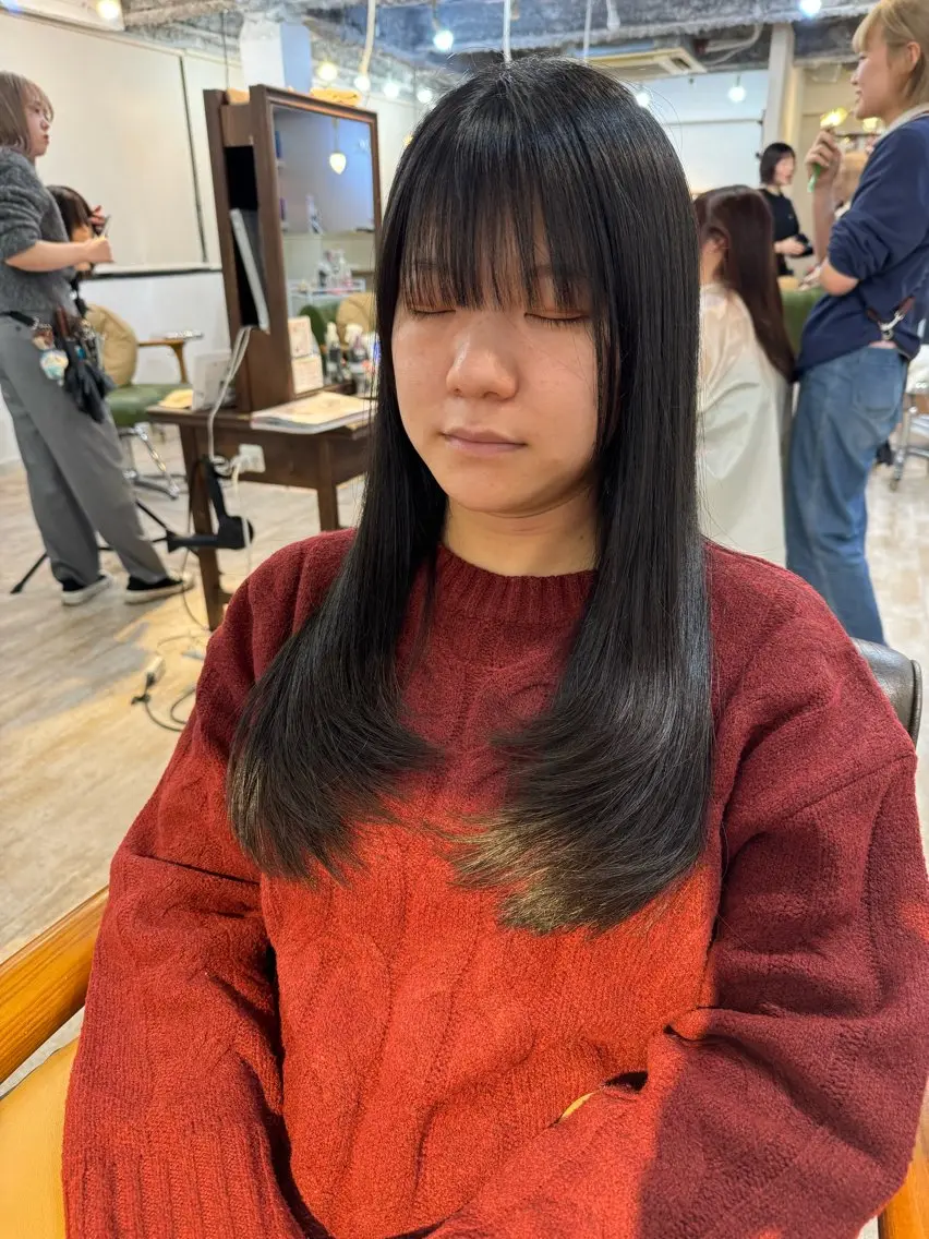 ロング レイヤーカット 中屋光貴のヘアスタイル