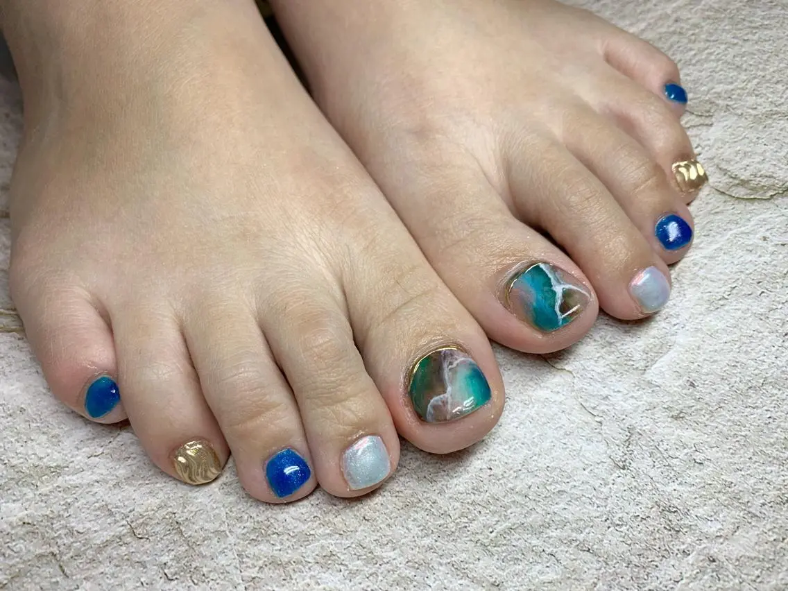 【オフ込み】フットバス付き👣トレンドコース🧲（アート本数制限なし）の写真