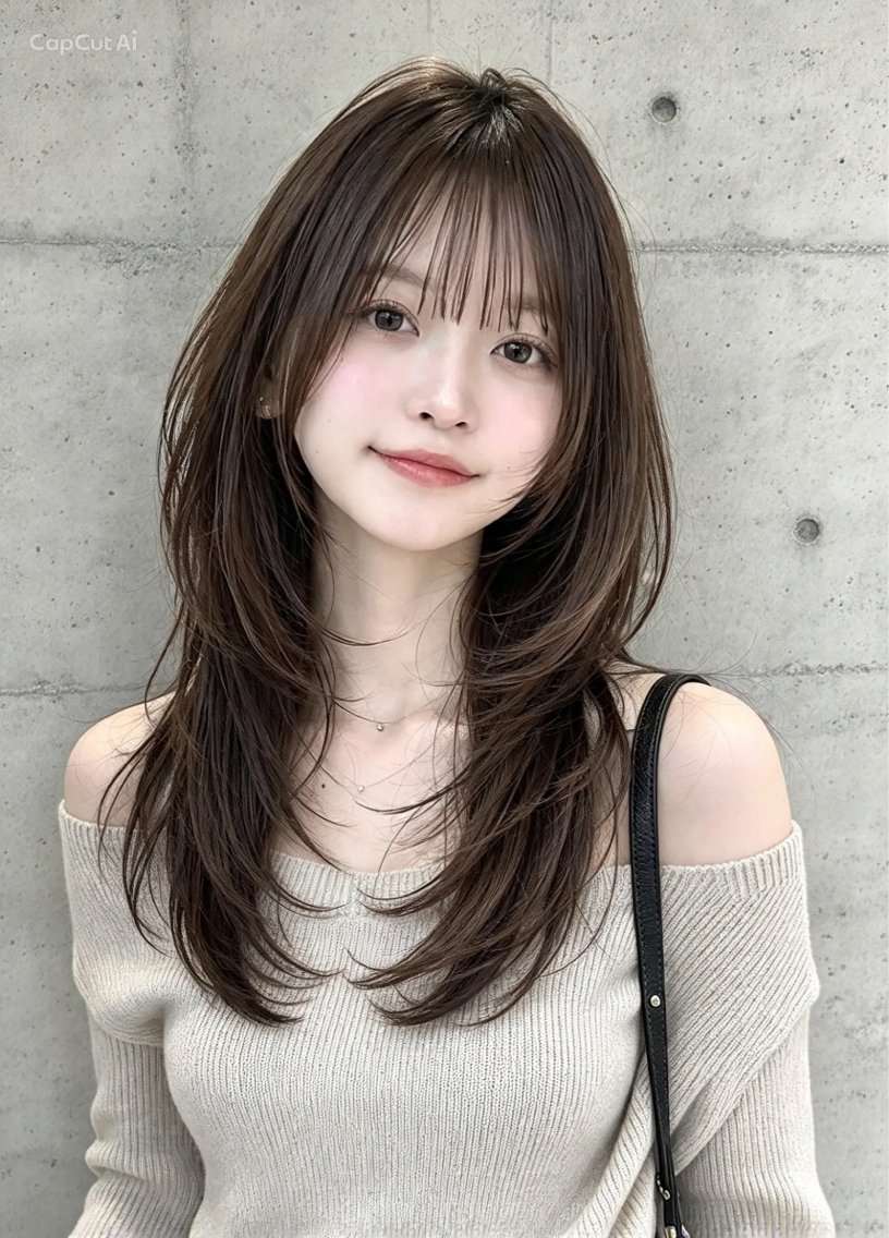 ロング 神戸/karina /レイヤー/顔まわりのヘアスタイル