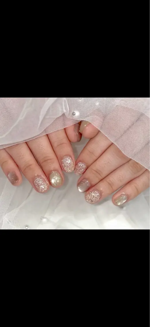 ネイル フラッシュネイル マグネットネイル 持ち込み ショートネイル Salon Bear Chiiのネイルデザイン