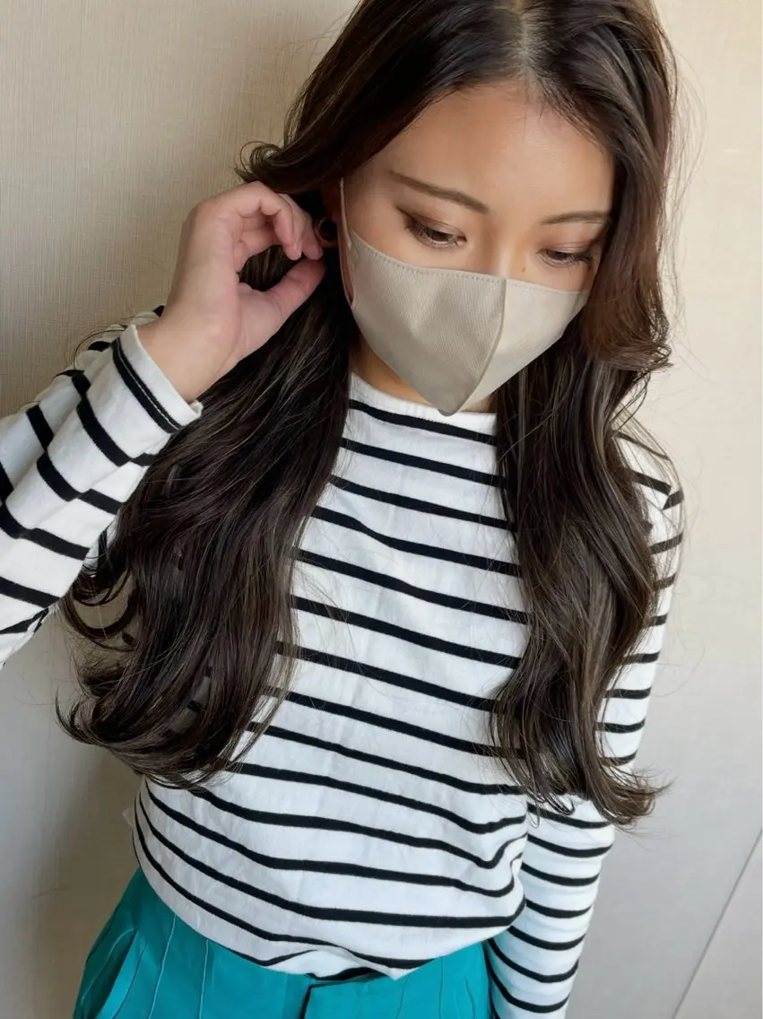 ロング カラー ハイライトカラー ハイライト ヘアカラー 松井那津子 /ハイライトブリーチのヘアスタイル