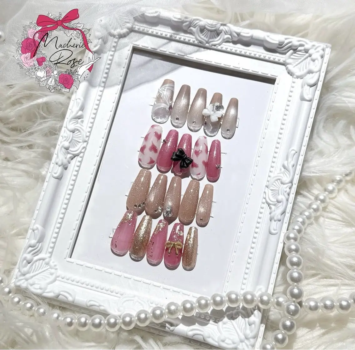 ネイル ハンドネイル Macherie Rose Jrのネイルデザイン