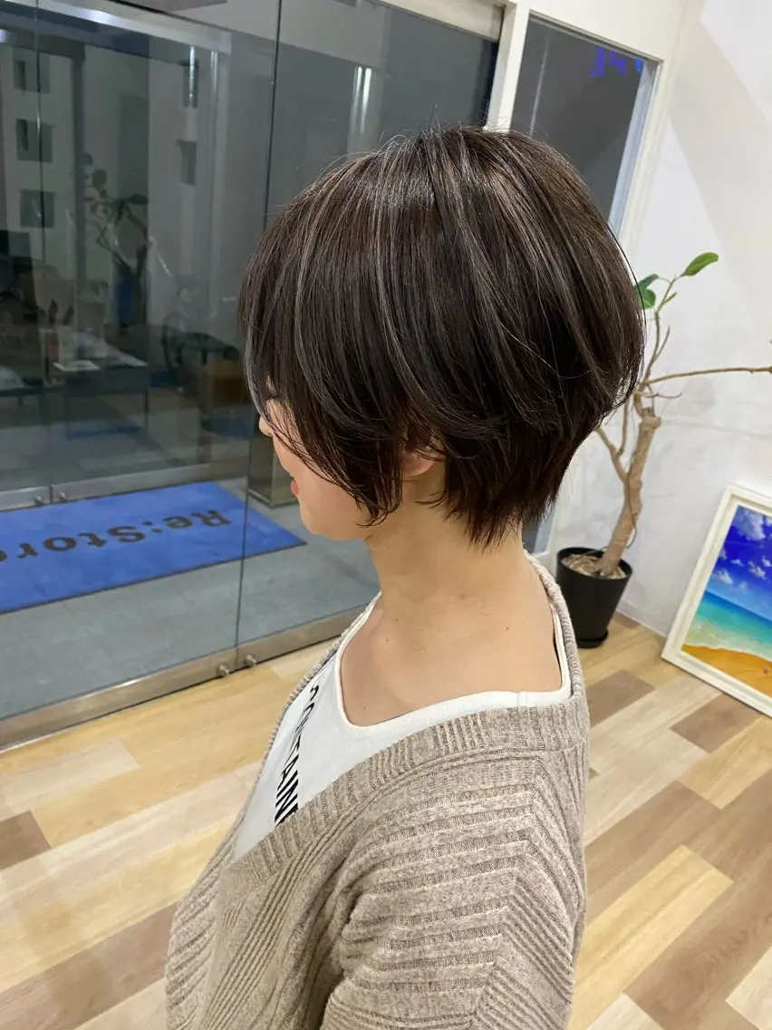 ショート カット ヘアカラー トリートメント ケアブリーチ 黒瀬有汰のヘアスタイル