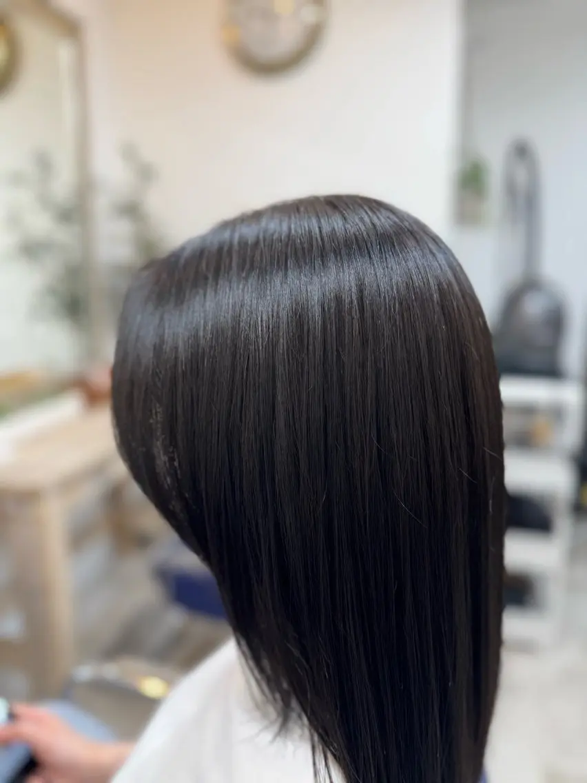 セミロング カラー 透明感カラー 仲田 大記のヘアスタイル
