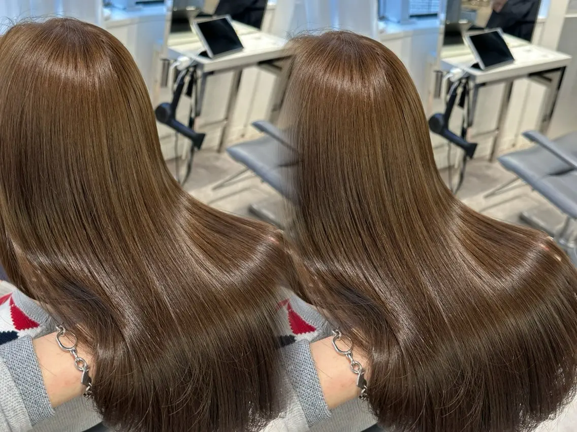 ロング カラー ケアカラー 透明感カラー グレージュ カット ヘアカラー トリートメント 渋谷韓国レイヤー /SAYAKA🩶ᩚのヘアスタイル