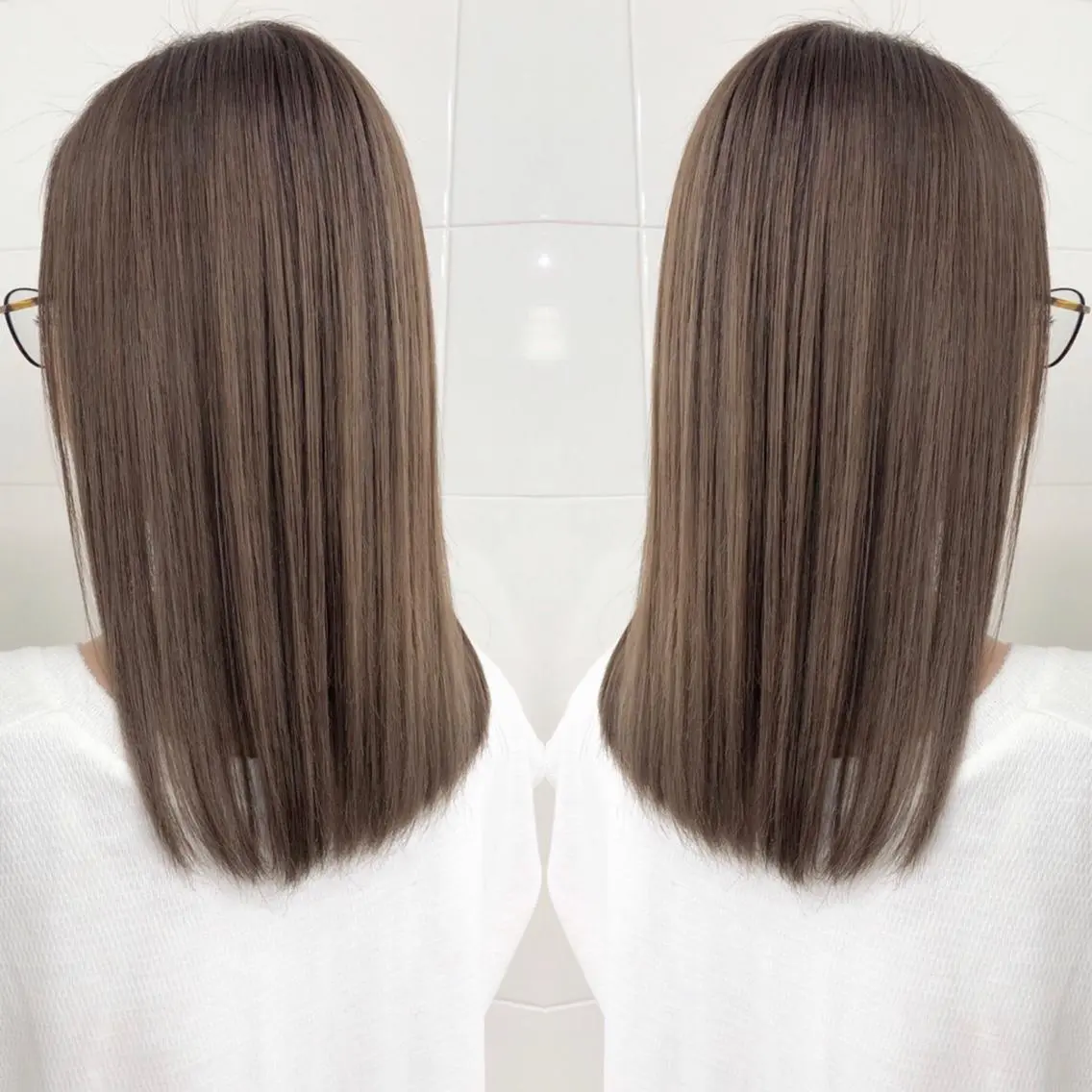 ミディアム カラー カット ヘアカラー トリートメント 🌈プルエクステ& ハイトーン🌈関飛鳥のヘアスタイル