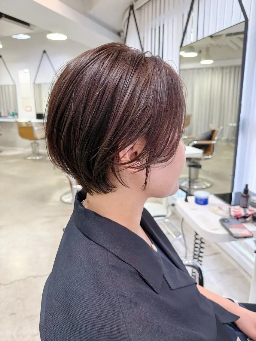 ショート 似合わせ♡レイヤー/ 暖色艶カラー/moeのヘアスタイル