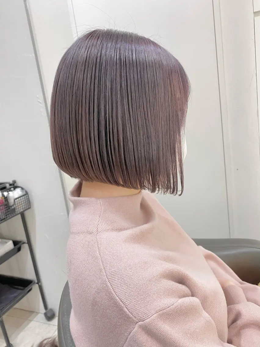 ショート カラー ボブ カット ヘアカラー トリートメント ボブ/レイヤー /植原健太のヘアスタイル