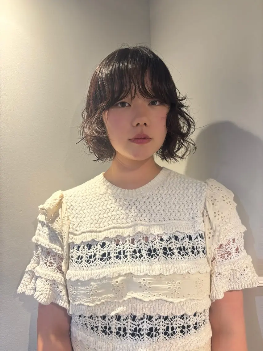 ミディアム カラー パーマ CIECA . COCOROのヘアスタイル