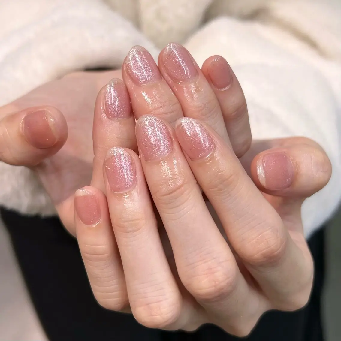 ネイル ラメ(グリッター) ピンク 狭間 GRANBEAUTYのネイルデザイン