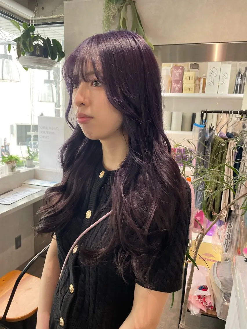 ロング カラー ダブルカラー ラベンダーカラー ヘアカラー ナチュラル透明感🌱 小山美樹子のヘアスタイル