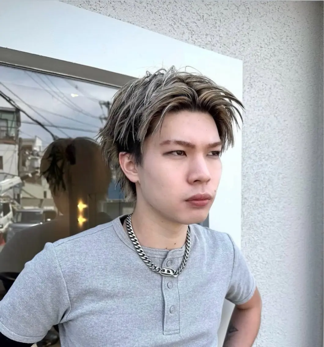 ショート カラー メンズ 藤崎 叶也のヘアスタイル