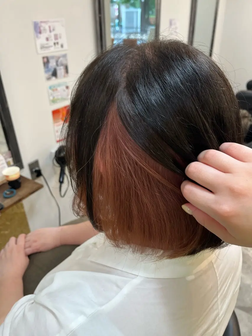 【推しカラーにもオススメ♡🌷】🫧インナーカラー/イヤリングカラー🫧🕊ブリーチ込みでこのお値段💕✨の写真