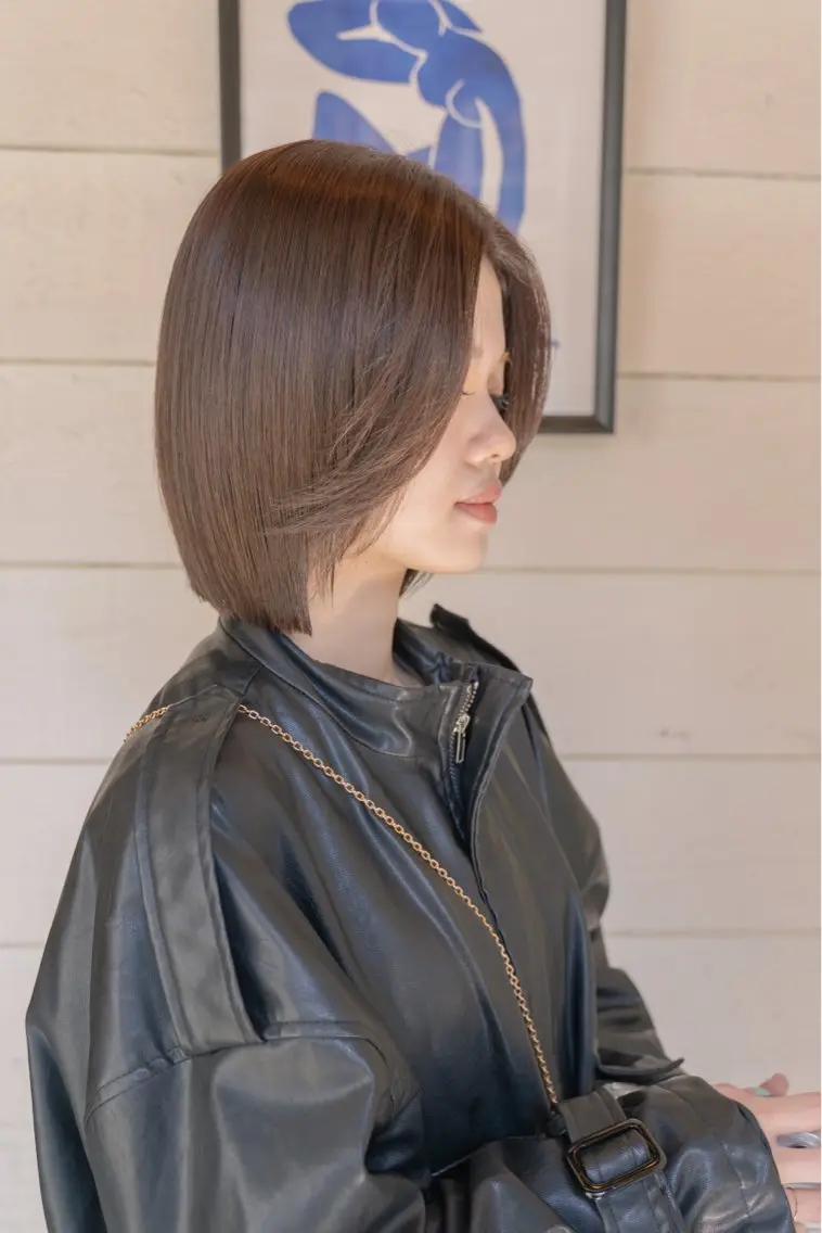 ショート カラー カット 【ボブ】縮毛矯正/ 船橋駅5分/鈴木杏美のヘアスタイル