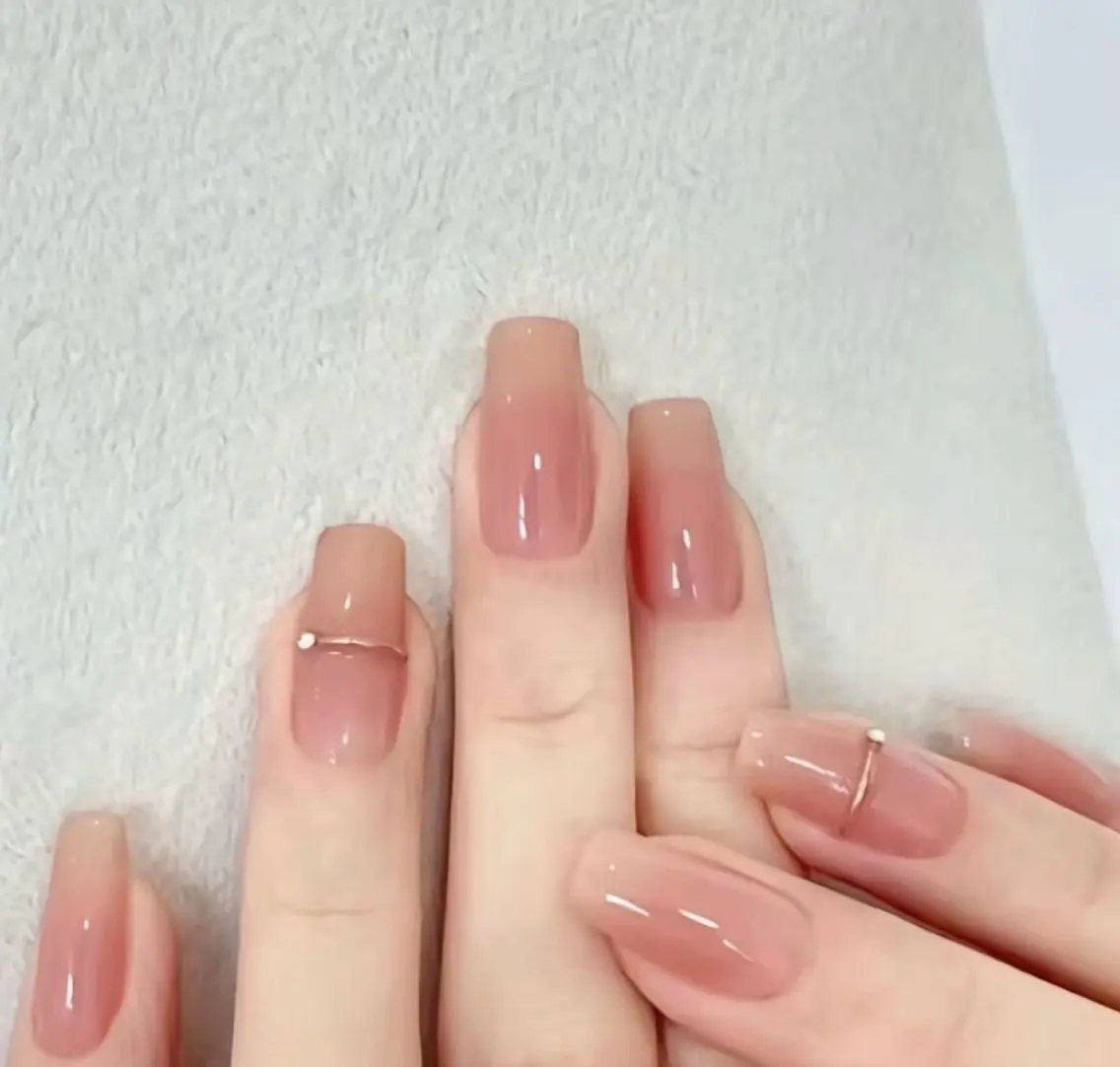 ネイル オーロラネイル ブラウン チークネイル 成人式 フレンチネイル 中野駅から2分 MEO NAILのネイルデザイン