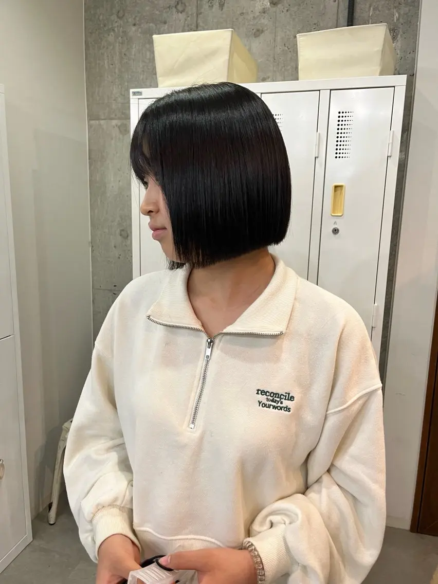 ショート カット 縮毛矯正 トリートメント ボブ×縮毛矯正 ryotaのヘアスタイル